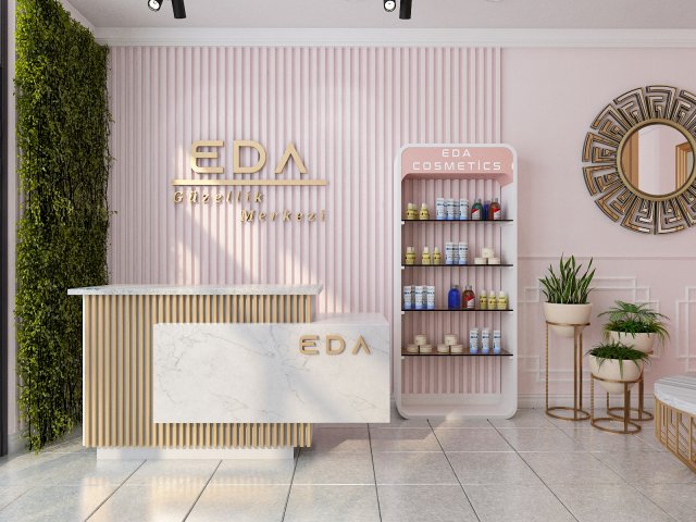 Eda Güzellik Merkezi Desk 3D Tasarım